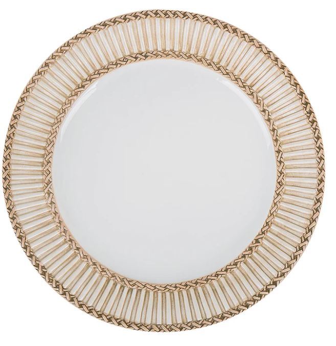 Khaki handmade ceramic dinner plate & Charger